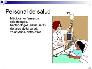 Personal de salud Médicos, enfermeros, odontólogos, bacteriólogos, estudiantes del área de la salud, voluntarios, entre otros 10:50 PM 