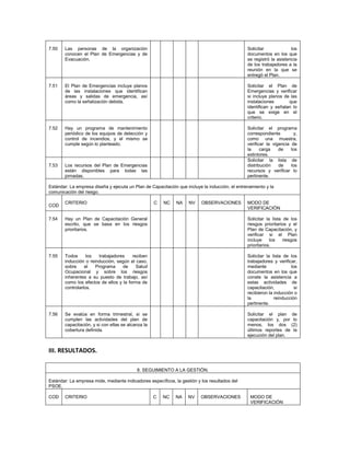 Esquema para la presentación de un pso