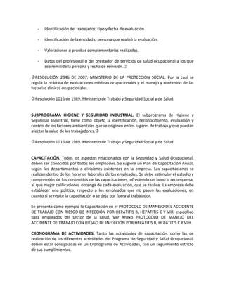 Esquema para la presentación de un pso