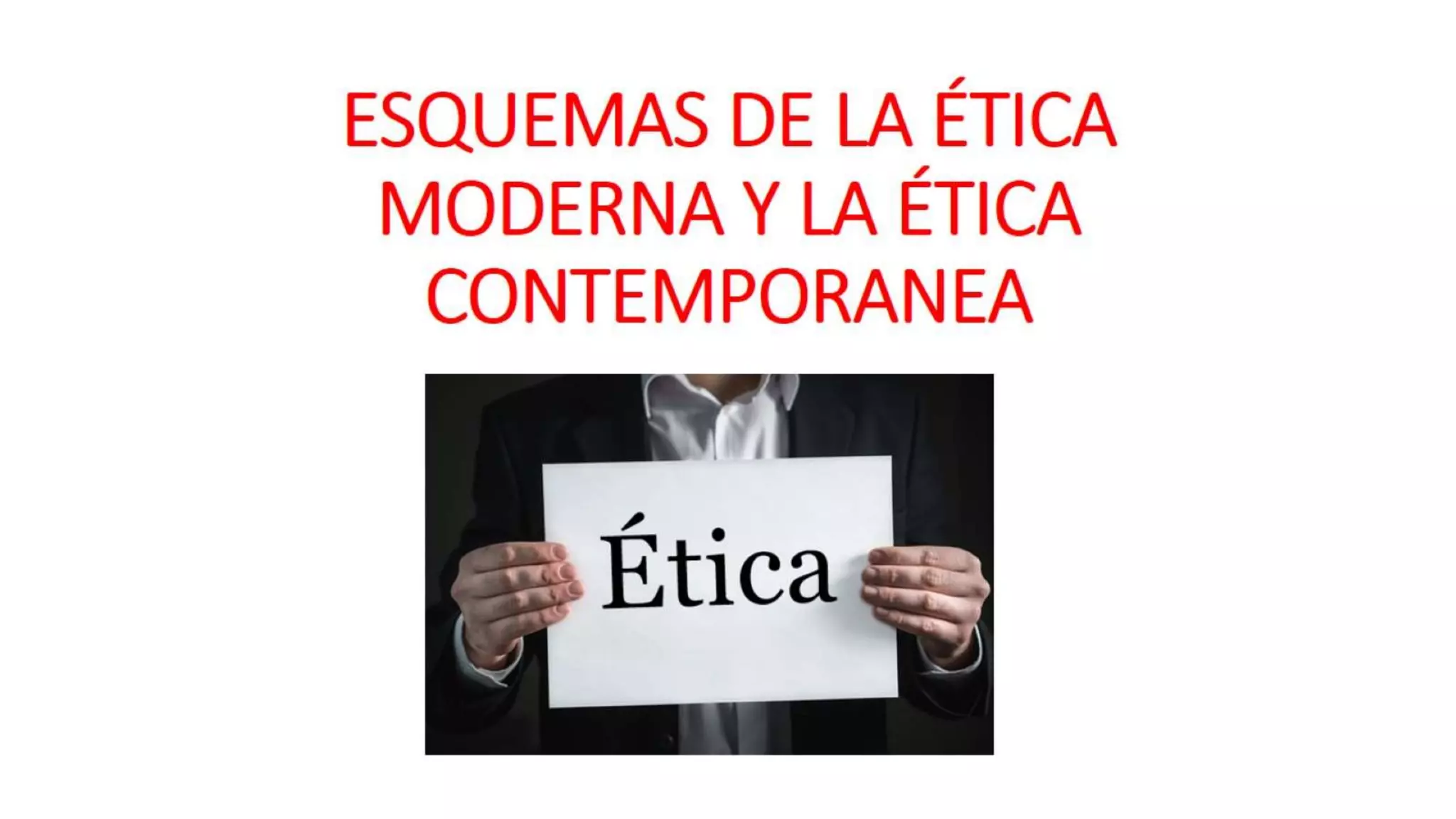 Esquemas ética moderna y contemporánea final | PPTX