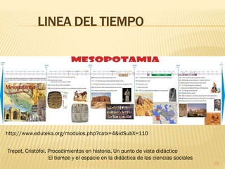 http://www.eduteka.org/modulos.php?catx=4&idSubX=110


Trepat, Cristòfol. Procedimientos en historia. Un punto de vista didáctico
                   El tiempo y el espacio en la didáctica de las ciencias sociales
                                                                                     22
 