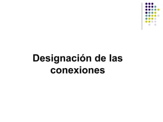Designación de las
   conexiones
 
