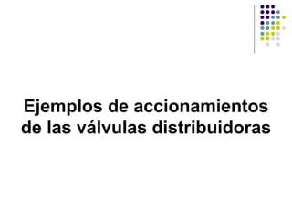 Ejemplos de accionamientos
de las válvulas distribuidoras
 