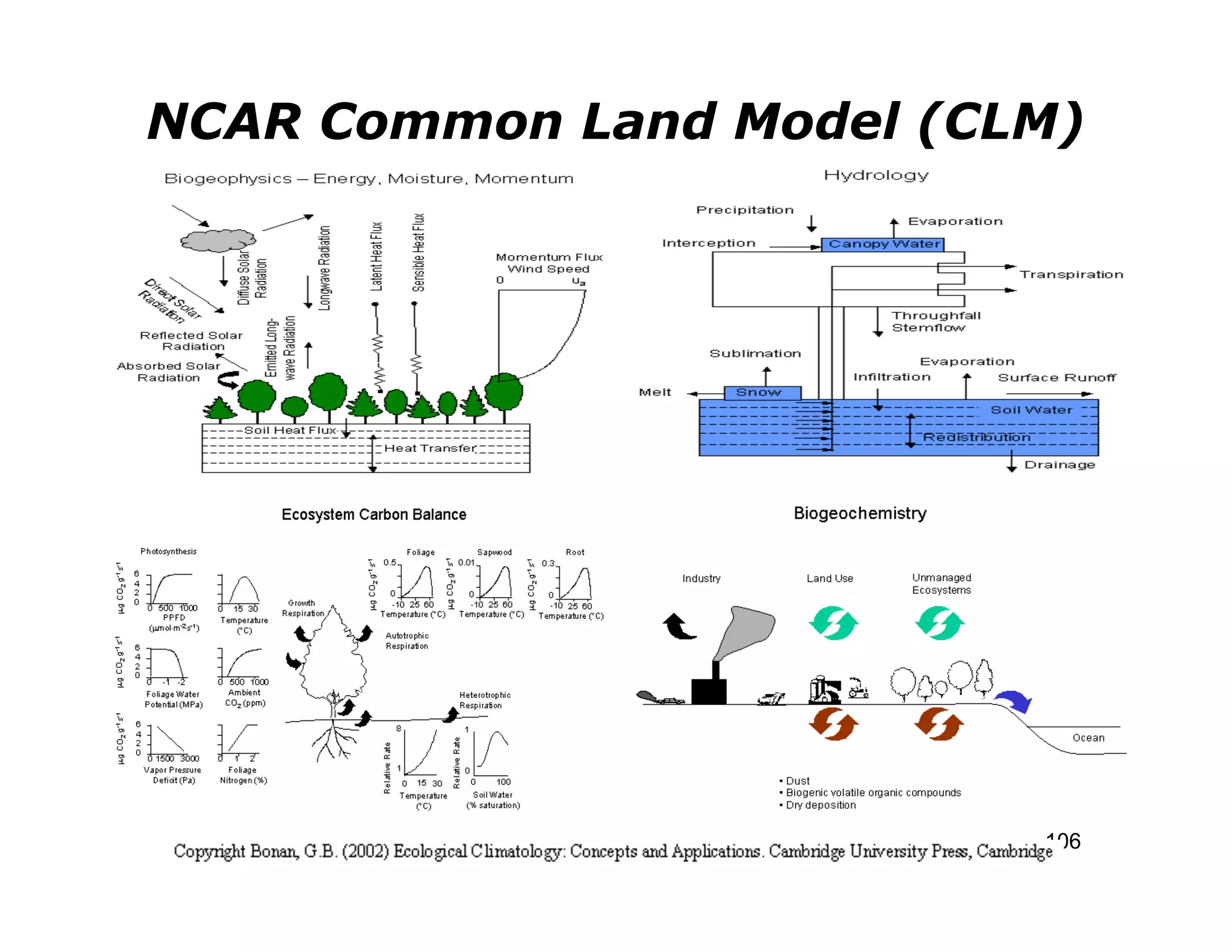 NCAR Common Land Model (CLM)




                          106
 