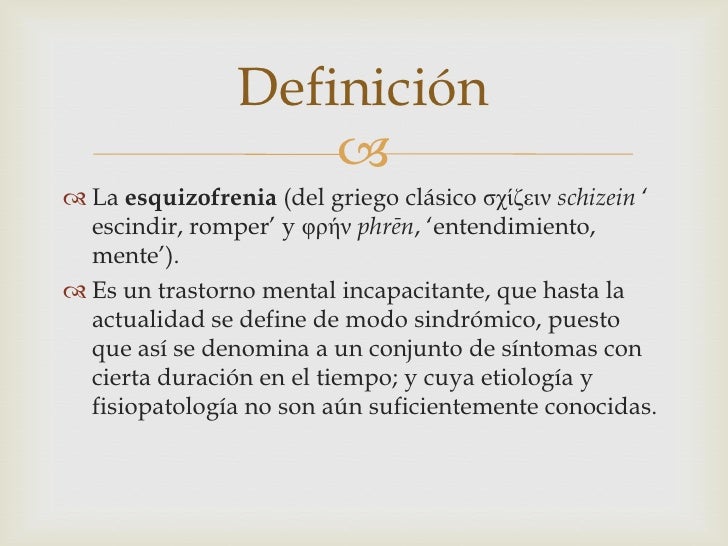 Esquizofrenia.trabajo Esquizofrenia.trabajo