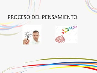 PROCESO DEL PENSAMIENTO
 