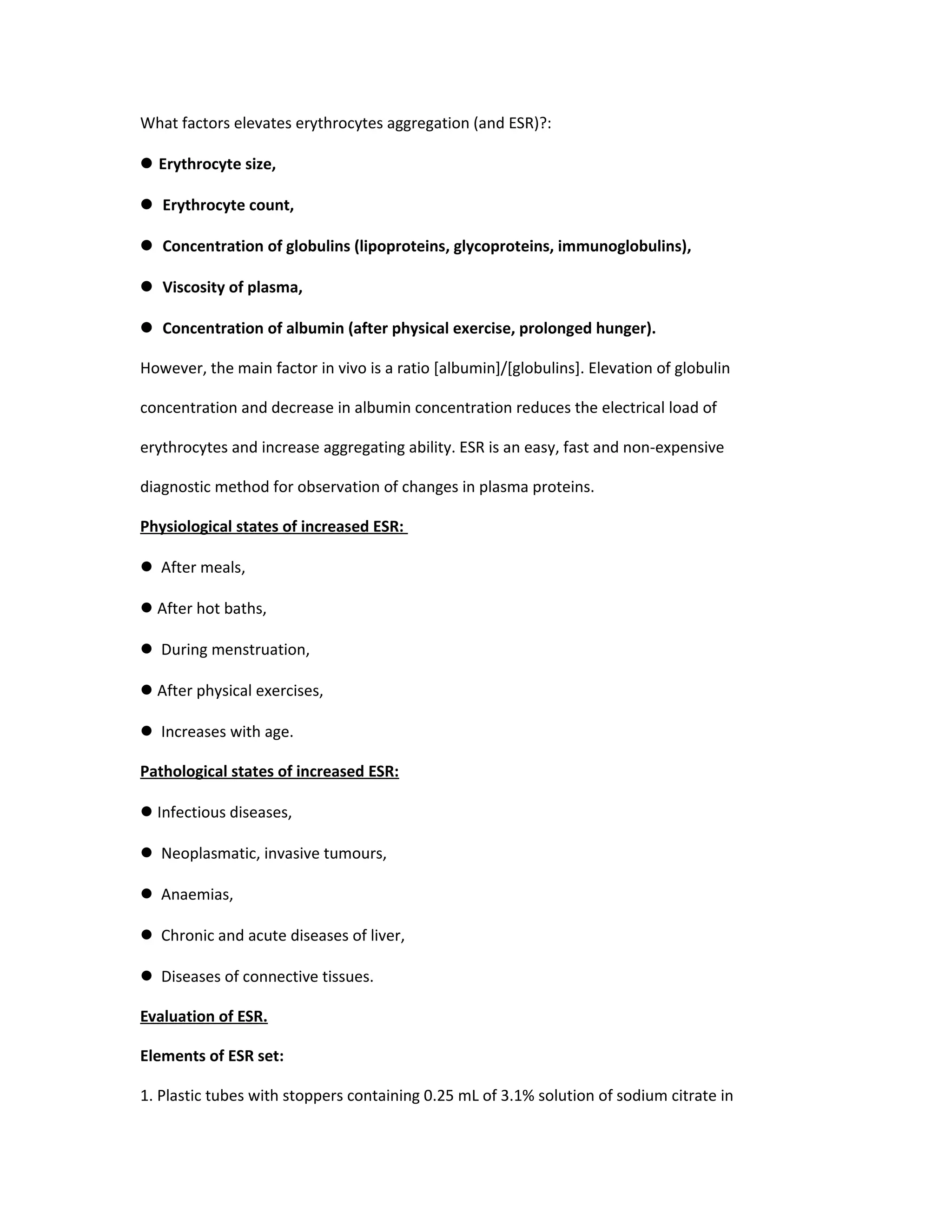ESR (Erytrorocyte Sedimentation rate) | RTF