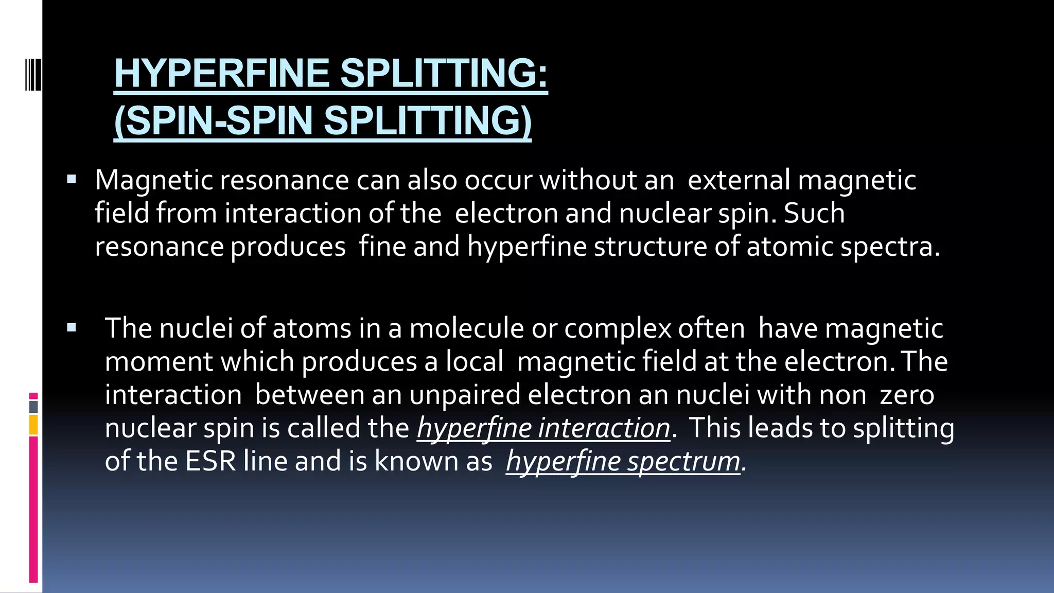 Electron spin resonance(ESR) spectroscopy | PPTX