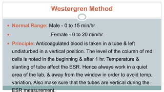 Westergren Lab Esr | PPTX