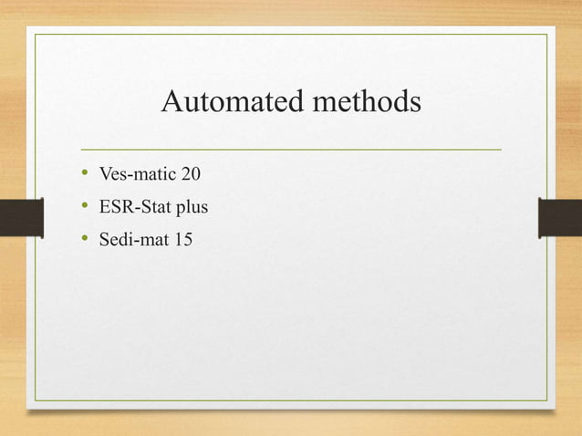 Esr method, principle and interpretation | PPTX