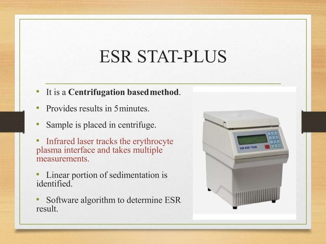 Esr method, principle and interpretation | PPTX