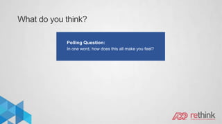 What do you think?
Polling Question:
In one word, how does this all make you feel?
 