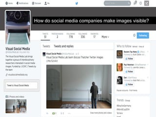 How do social media companies make images visible?
 