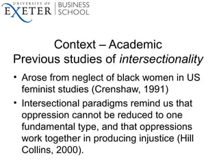 Intersectionality and policy reponses to discrimination | PPT