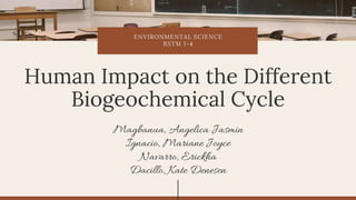 Human Impact on the Different Biogeochemical Cycle