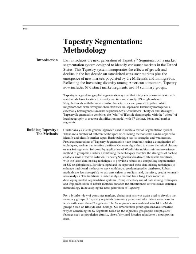 Esri datatapestrysegmentation