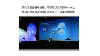 简化了服务发布流程，丌但可以发布到Server上
也可以发布到ArcGIS Online上，分享更加方便
 
