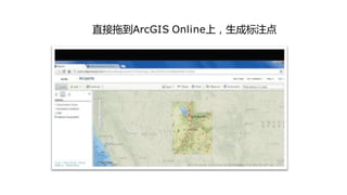 直接拖到ArcGIS Online上，生成标注点
 