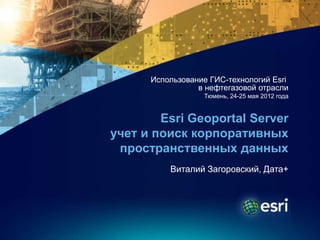 Esri Geoportal Server – Учет И Поиск Корпоративных.