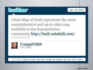 1,000,000 homeless14th Jan: Flecther SchoolCredit Patrick Meier