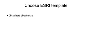 Esri story map construction | PPTX
