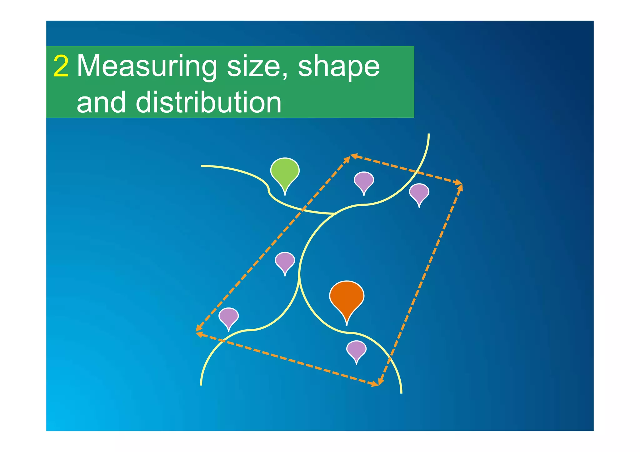 Measuring size, shape
and distribution
2
 