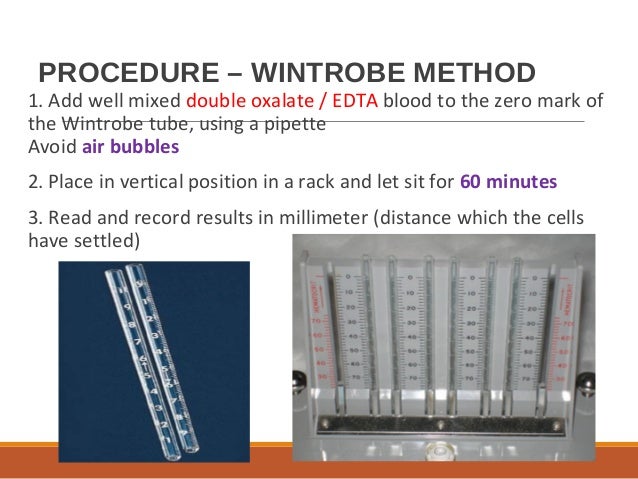 👍 Wintrobe method. Normal values of ESR by wintrobe's method. 2019-02-08