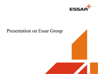 EMERGENCY RESPONSE & PLAN
                    )


    Presentation on Essar Group




1
 