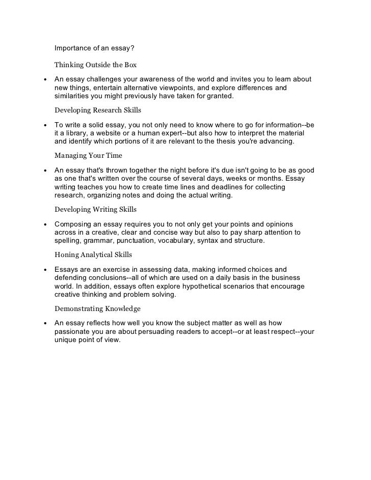 essay on thinking