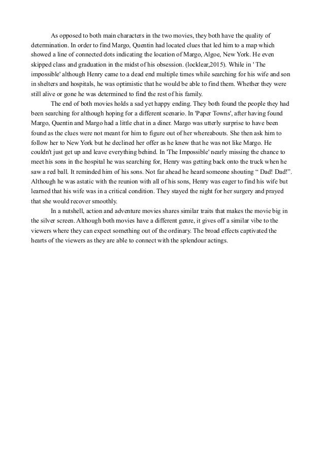 Compare and contrast movie essay