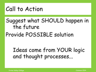 Coleman’s Classroom www.clmn.net
End to Story
Appropriate with Anecdote
Introduction
End the Story
 