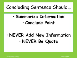 Coleman’s Classroom www.clmn.net
Finally...
Conclusions
 