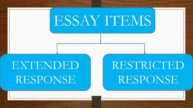 what is essay restricted and non restricted
