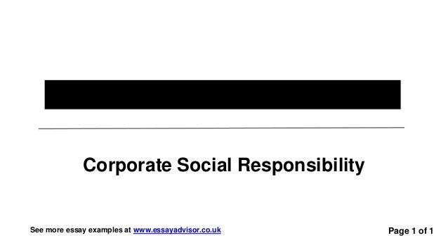 social responsibility essay