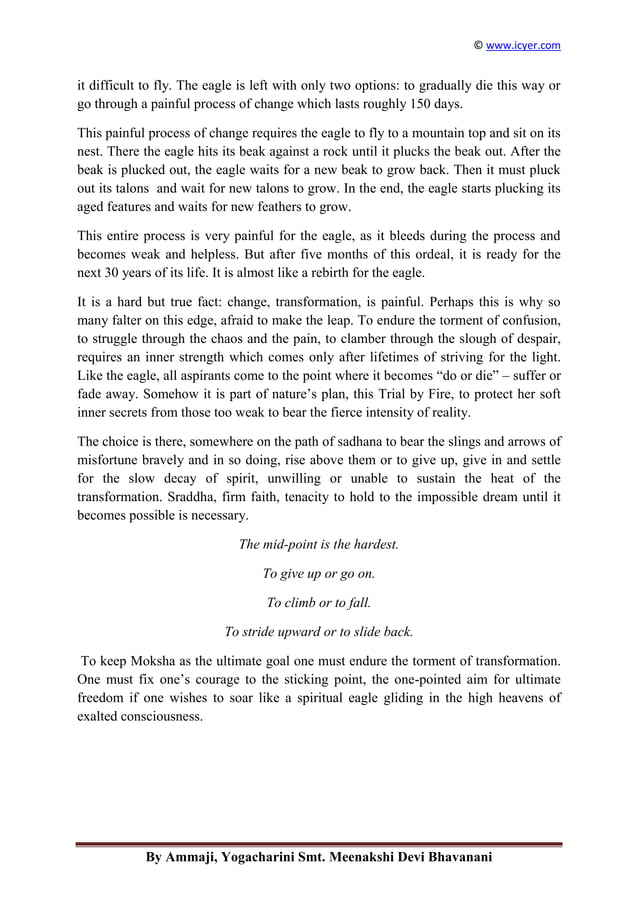 EAGLETS IN SPIRIT by Ammaji | PDF