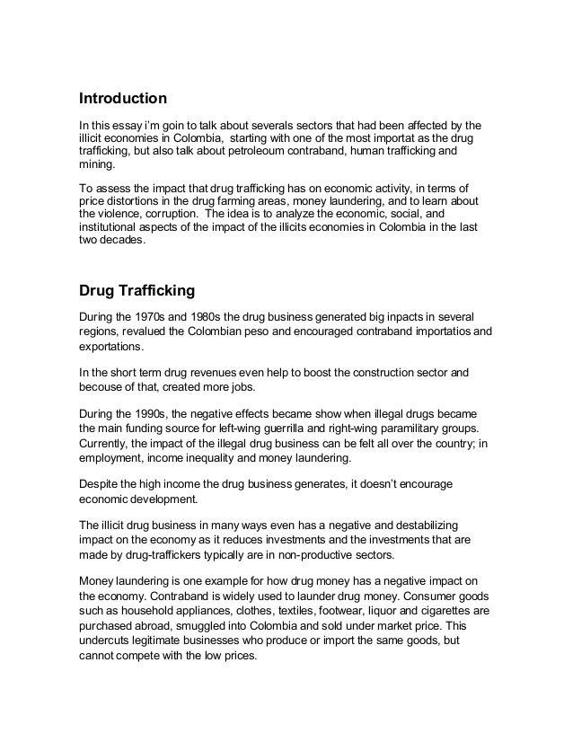 drug trafficking essay