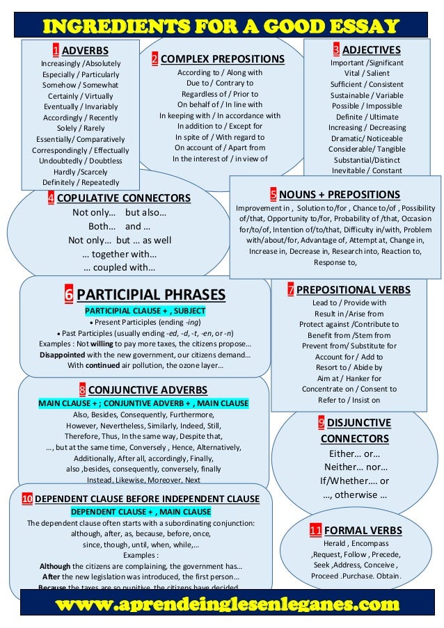 Essay Ingredients Essay Ingredients