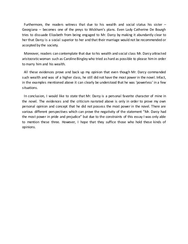 Mr darcy character analysis essay image