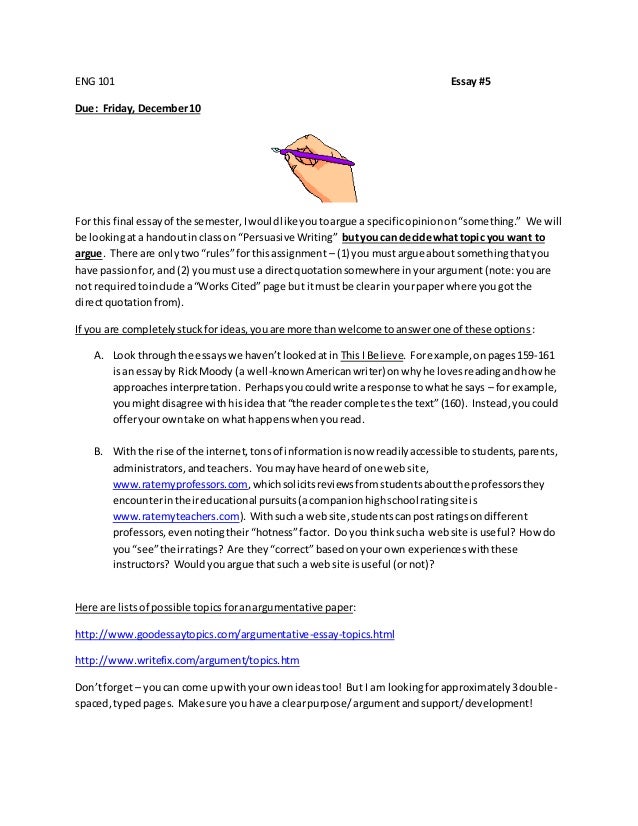 Sample Apa Essay Paper Eng Essay Due Friday December For Thisfinal Essayof The Semester Science Argumentative Essay Topics also Teaching Essay Writing High School Essay Eng Compare And Contrast Essay Papers