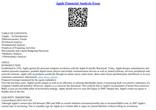 Essay About Apple Inc. | PDF