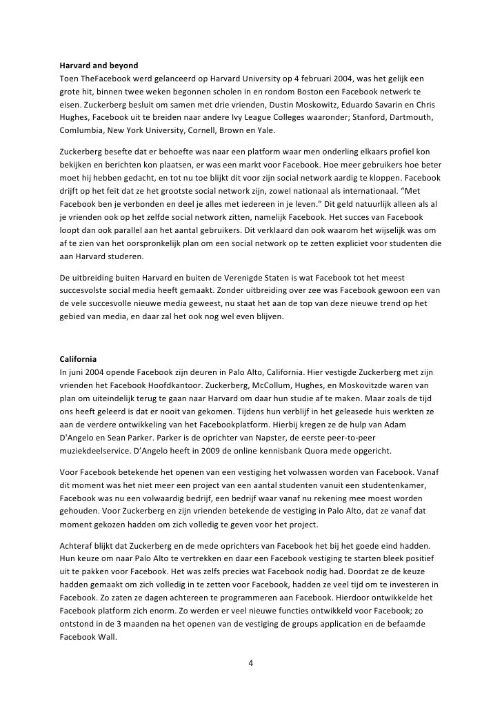 facebook essay