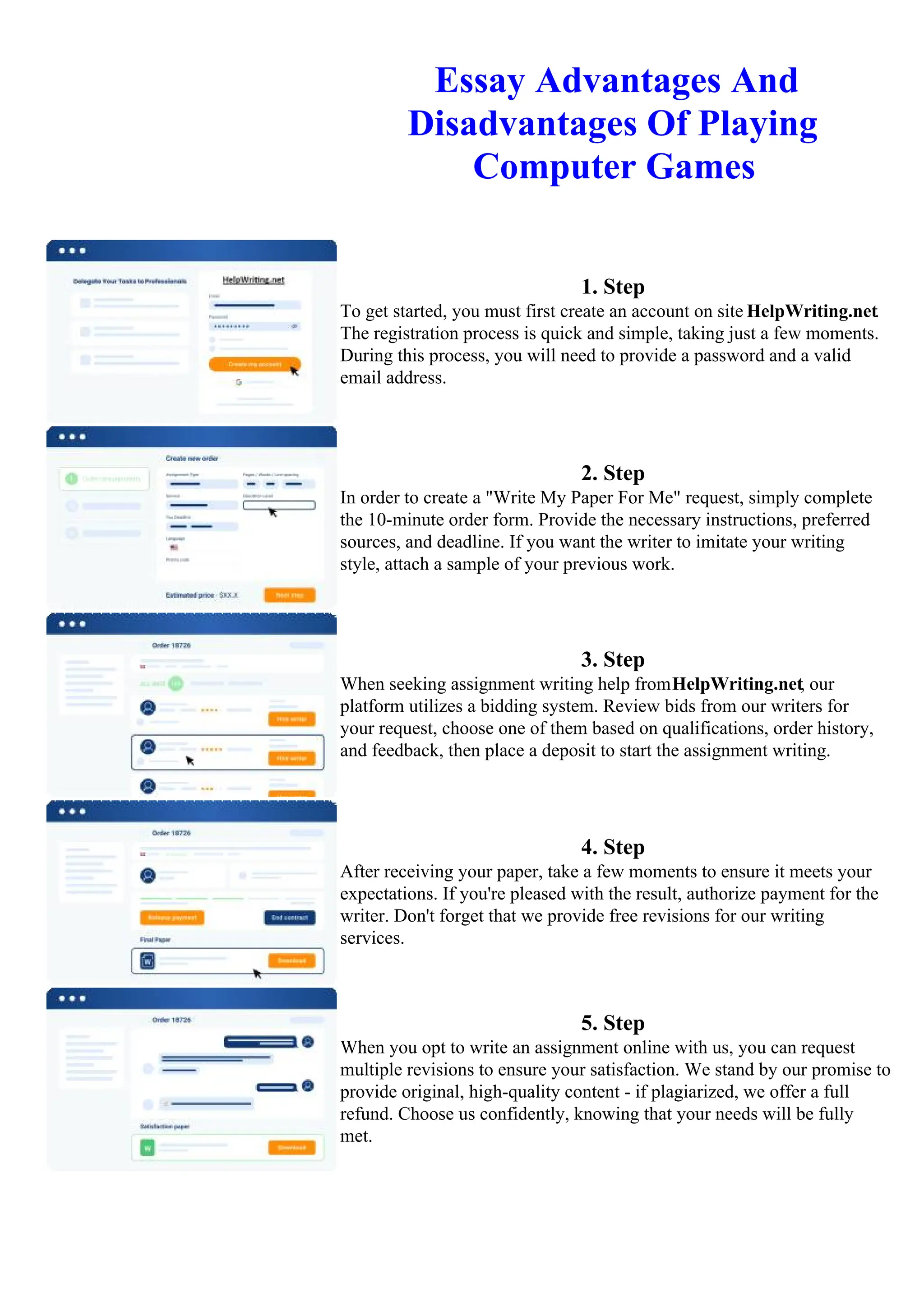 Essay Advantages And Disadvantages Of Playing Computer Games PDF