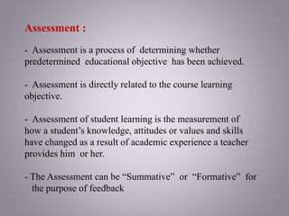 essay about assessment for learning