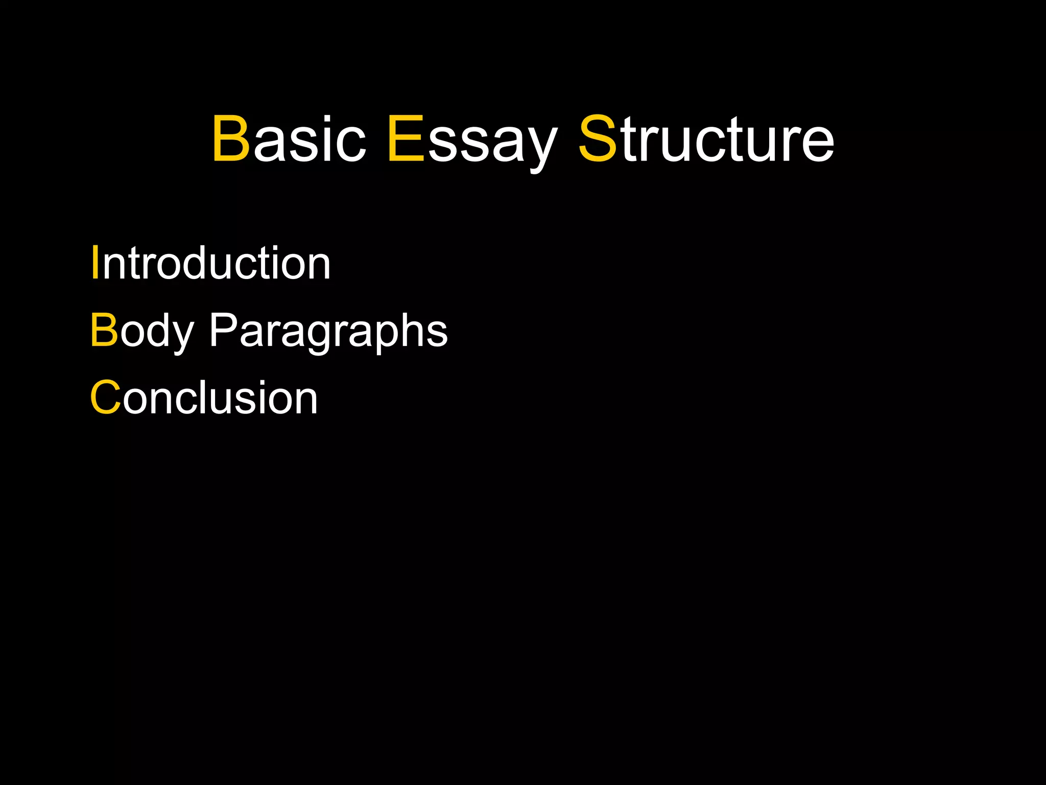Essay Writing (Body) | PPT