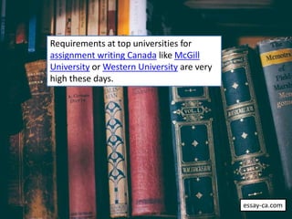 Canadian Style Writing Guide Essay Writing Guide for Canadian Students | PPTX