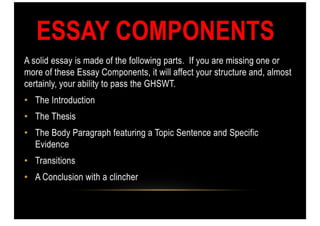 Essay Components