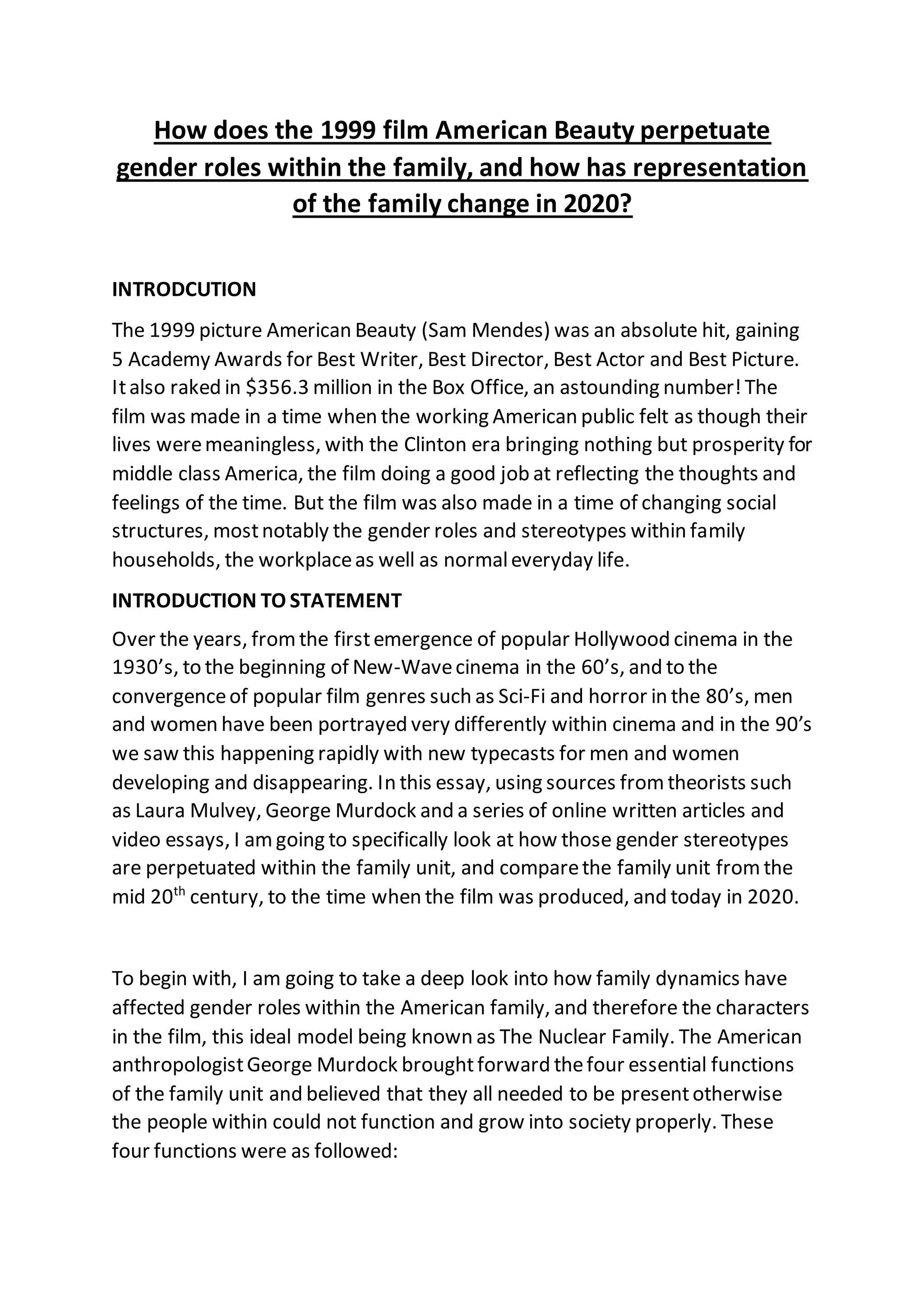 Personal Study Essay