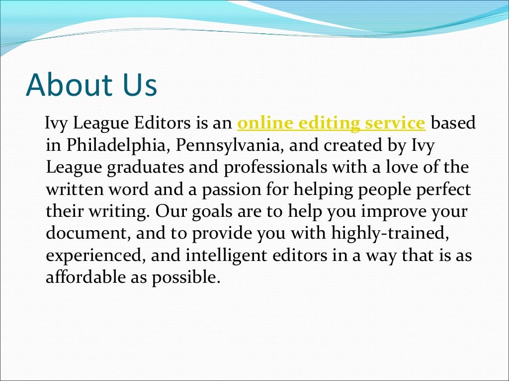 Essay editing services