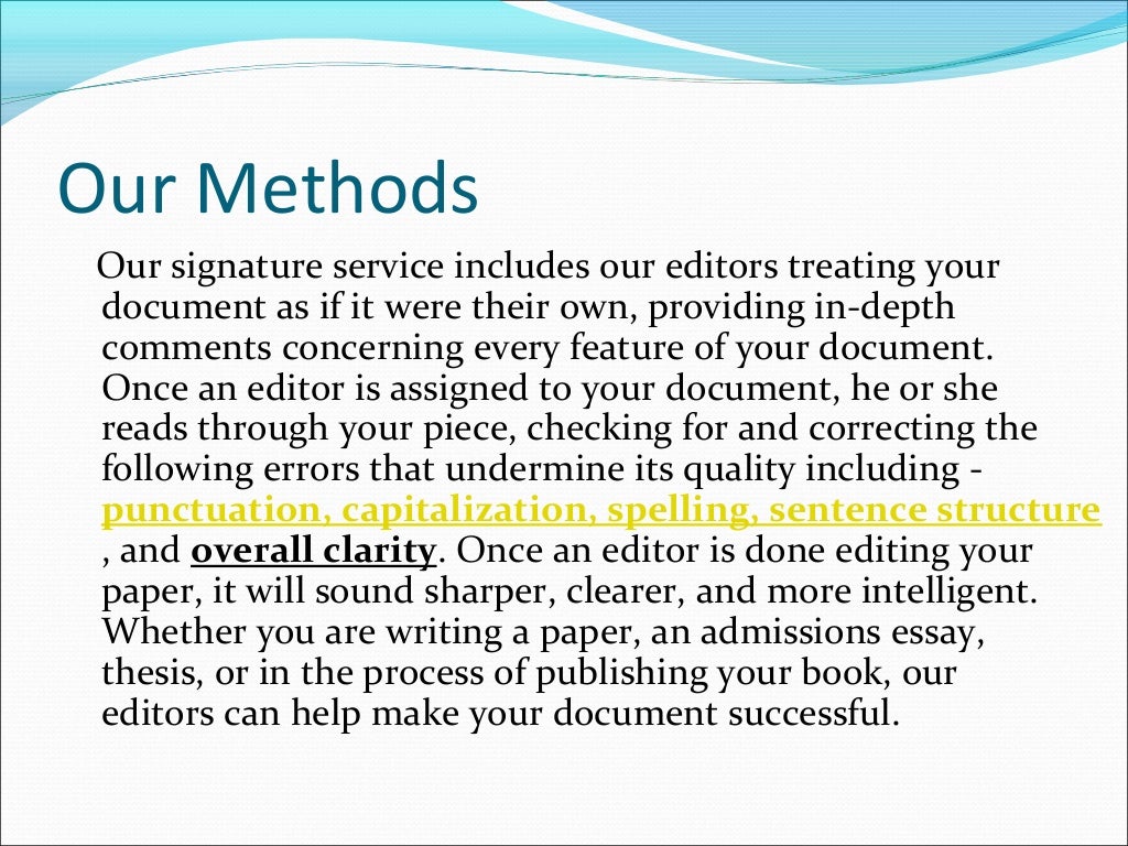 Essay Editing Service Essay editing service