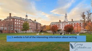 Yale’s website is full of the interesting information about writing
 